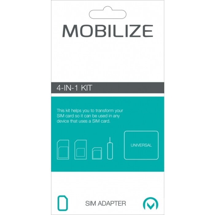 Mobilize Mobilize 4-in-1 Simkaart Adapter Kit met Simnaald