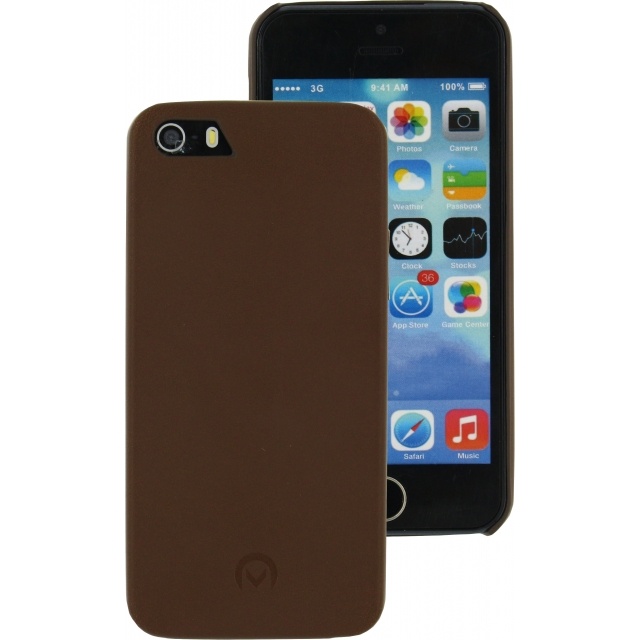 Mobilize Mobilize Slim Leather Case voor Apple iPhone 5/5S/SE (2016) - Bruin