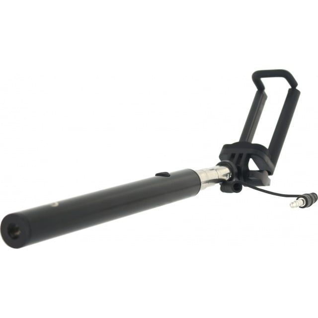 Mobilize Mobilize Wired Selfie Stick - Universele Uitschuifbare Selfiestick - Zwart