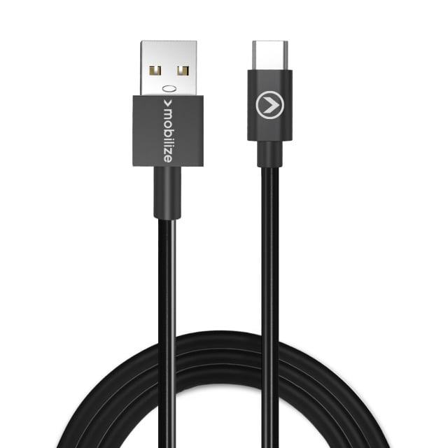 Mobilize Mobilize Charge/Sync Kabel USB-A naar USB-C - 1m - 15W - Zwart