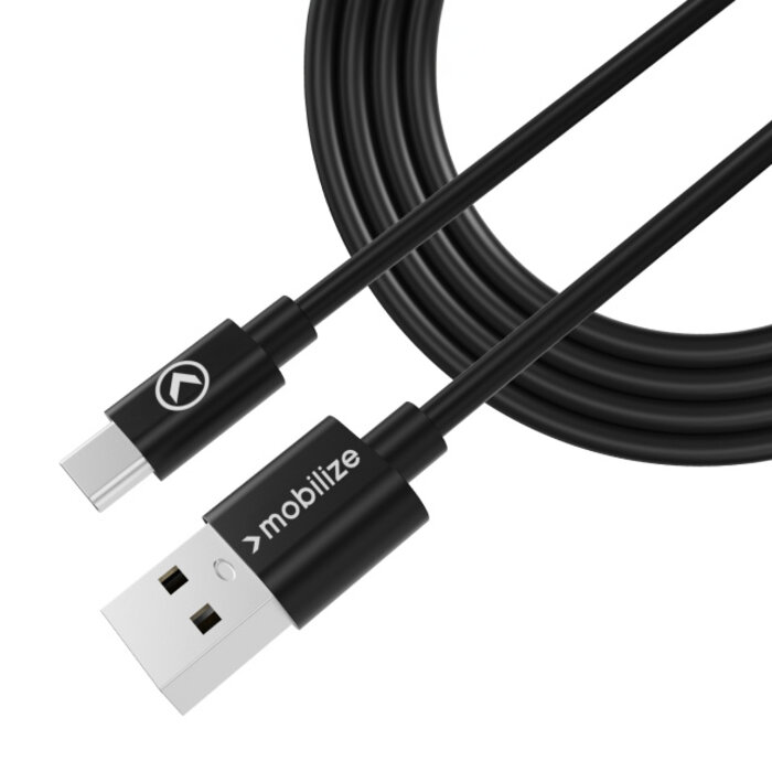 Mobilize Mobilize Charge/Sync Kabel USB-A naar USB-C - 1m - 15W - Zwart