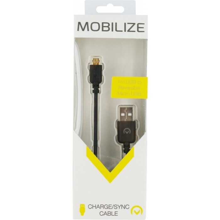 Mobilize Mobilize USB naar Micro-USB Kabel - 1 meter - 12W - Zwart