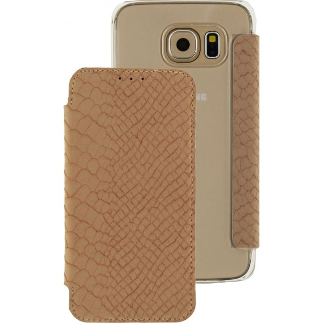 Mobilize Mobilize Slim Booklet Case Samsung Galaxy S6 - Soft Snake Creamy Rose