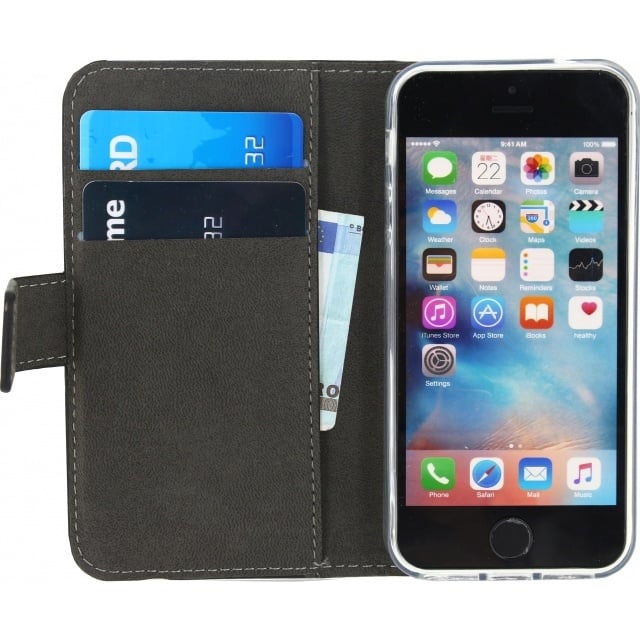 Mobilize Mobilize Classic Gelly Wallet Case Apple iPhone 5/5S/SE - Zwart