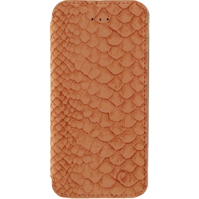 Mobilize Mobilize Slim Gelly Booklet iPhone 5/5S/SE - Soft Snake Apricot