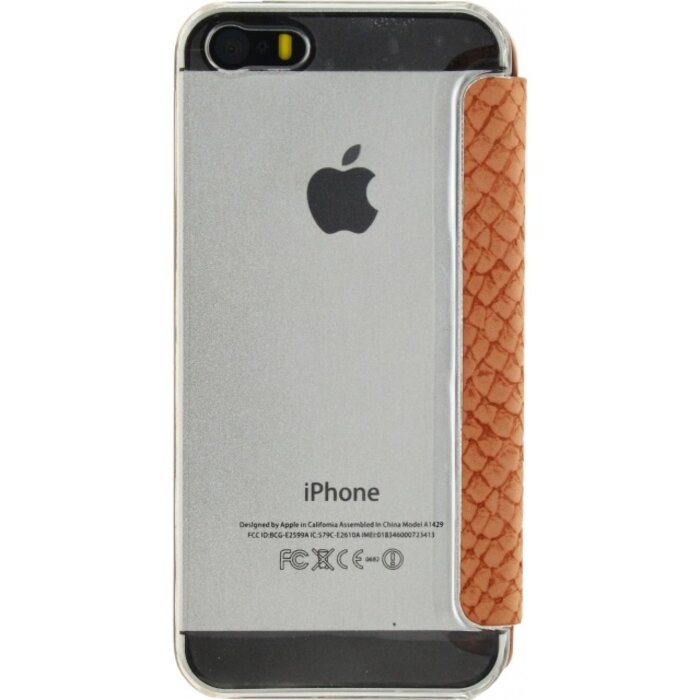 Mobilize Mobilize Slim Gelly Booklet iPhone 5/5S/SE - Soft Snake Apricot
