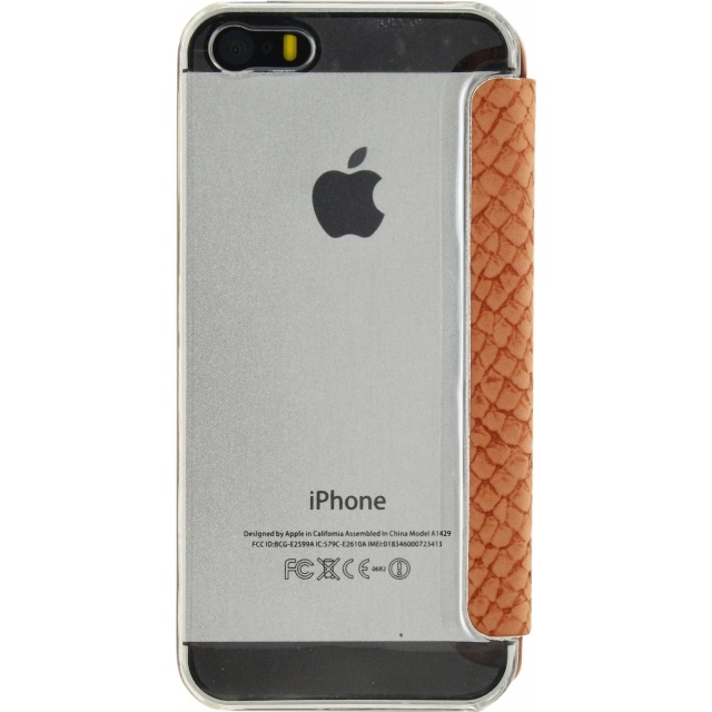 Mobilize Mobilize Slim Gelly Booklet iPhone 5/5S/SE - Soft Snake Apricot