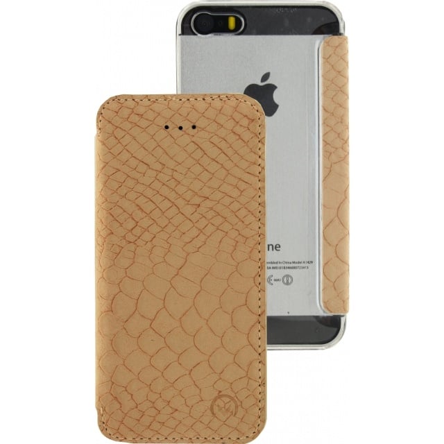 Mobilize Mobilize Slim Gelly Booklet iPhone 5/5S/SE - Soft Snake Creamy Rose