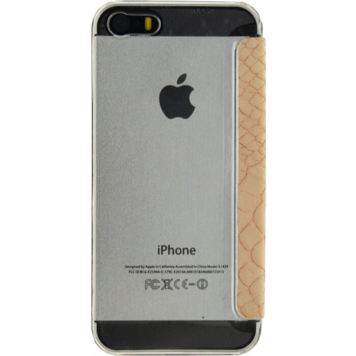 Mobilize Mobilize Slim Gelly Booklet iPhone 5/5S/SE - Soft Snake Creamy Rose
