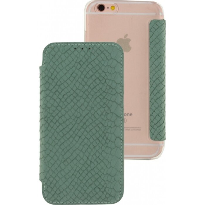 Mobilize Mobilize Slim Gelly Booklet iPhone 6/6S Hoesje - Soft Snake Wild Moss