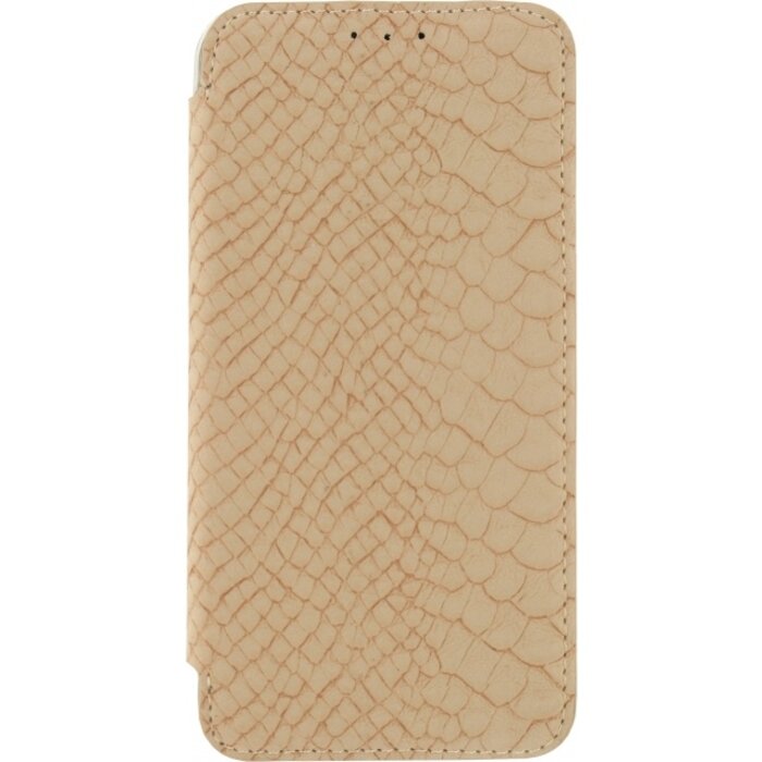 Mobilize Mobilize Slim Gelly Booklet iPhone 6/6S - Soft Snake Creamy Rose