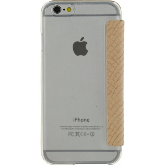 Mobilize Mobilize Slim Gelly Booklet iPhone 6/6S - Soft Snake Creamy Rose