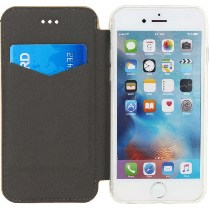 Mobilize Mobilize Slim Gelly Booklet iPhone 6/6S - Soft Snake Creamy Rose