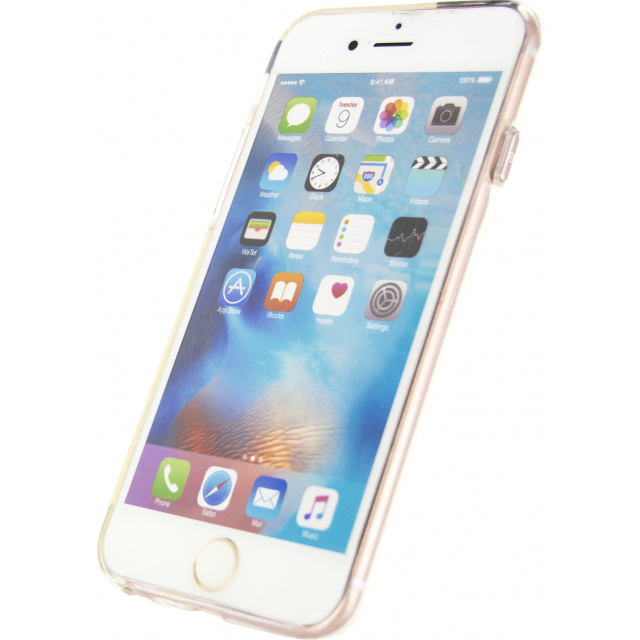 Mobilize Mobilize Deluxe Gelly Case voor Apple iPhone 6/6S - Clear/Rose Gold