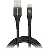 Mobilize Mobilize Strong Nylon USB naar Micro-USB Kabel - 2m - 12W - Zwart