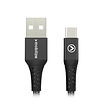 Mobilize Mobilize Strong Nylon USB naar USB-C Kabel - 20cm - 15W - Zwart