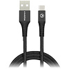 Mobilize Mobilize Strong Nylon USB naar USB-C Kabel - 2m - 15W - Zwart