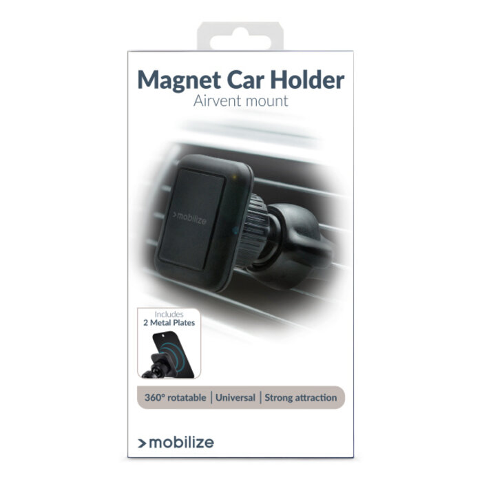 Mobilize Mobilize Universele Magnetische Autohouder Ventilatierooster - Zwart