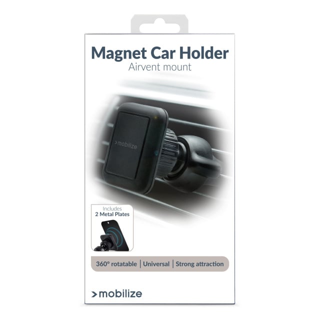 Mobilize Mobilize Universele Magnetische Autohouder Ventilatierooster - Zwart