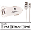 Mobilize Mobilize Dual USB Autolader 24W met MFi Lightning Kabel 1m - Wit