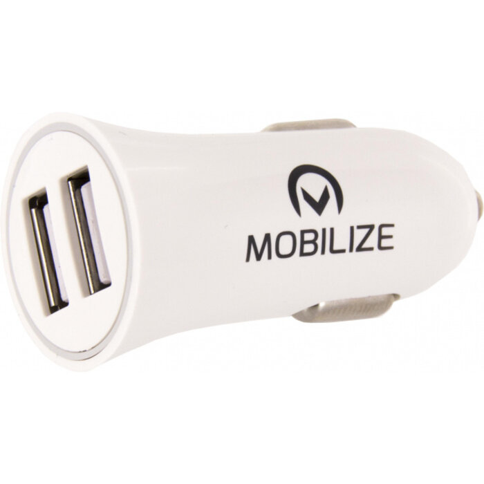 Mobilize Mobilize Dual USB Autolader 24W met MFi Lightning Kabel 1m - Wit
