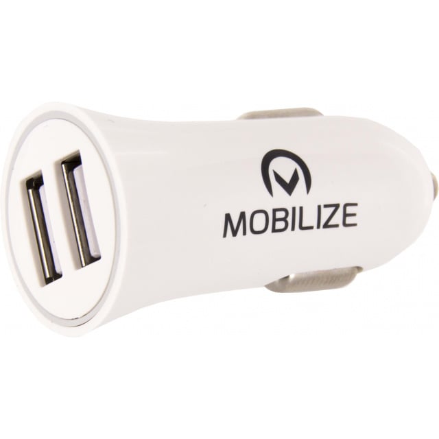 Mobilize Mobilize Dual USB Autolader 24W met MFi Lightning Kabel 1m - Wit