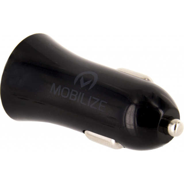 Mobilize Mobilize Dual USB Autolader 12W (2.4A) + USB-C Kabel - Zwart, foto 3 van 5