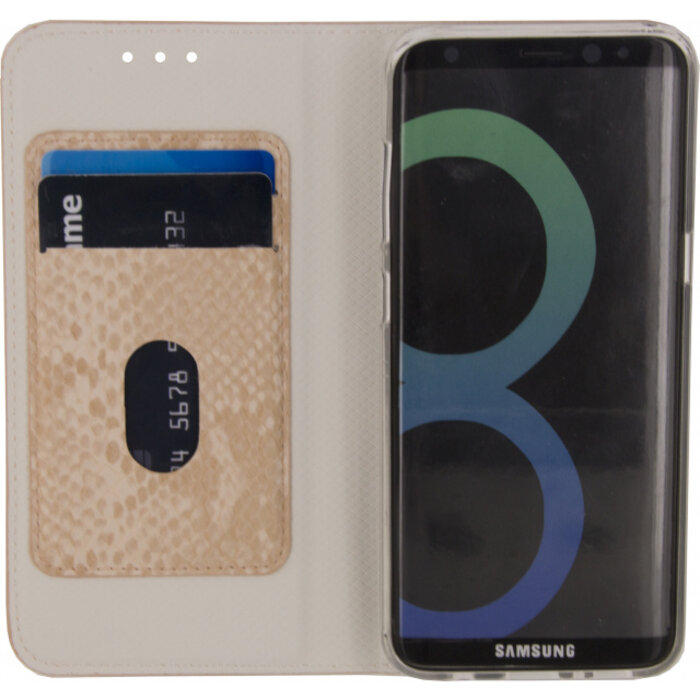 Mobilize Mobilize Premium Gelly Book Case Samsung Galaxy S8 - Snake Light Peach