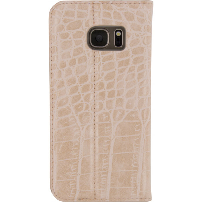 Mobilize Mobilize Premium Gelly Book Case voor Samsung Galaxy S7 - Alligator Coral Pink