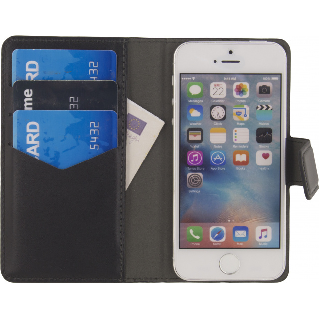 Mobilize Mobilize Classic Universele Wallet Book Case M - Zwart