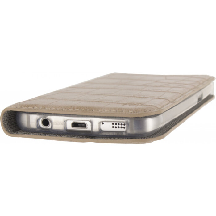 Mobilize Mobilize Premium Gelly Book Case Samsung Galaxy S7 - Alligator Peanut Brown