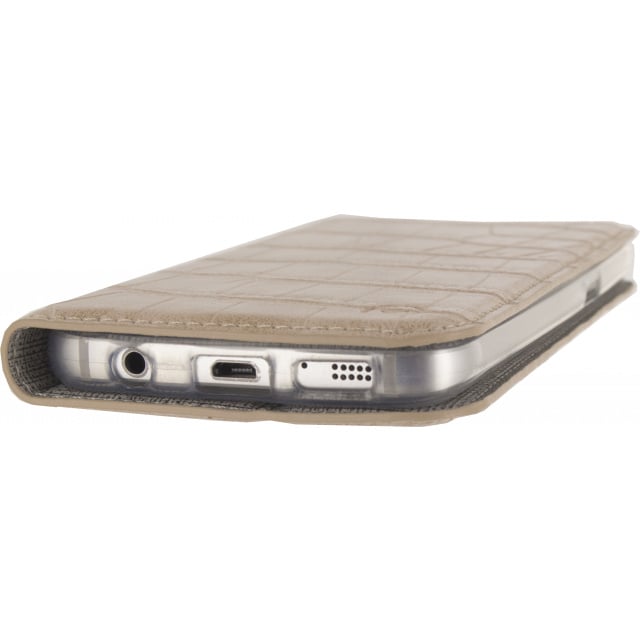 Mobilize Mobilize Premium Gelly Book Case Samsung Galaxy S7 - Alligator Peanut Brown