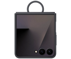 Samsung Samsung Galaxy Z Flip 7 Siliconen Back Cover met Ring Zwart