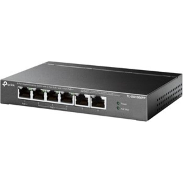 TP-Link TP-Link TL-SG1006PP 6-Poorts Gigabit Switch (1x PoE++, 3x PoE+, 64W)