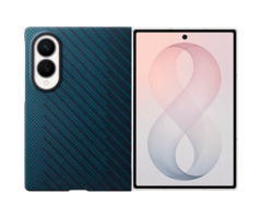 Samsung Samsung Galaxy Z Fold 8 Carbon Back Cover Blauw Magnetisch