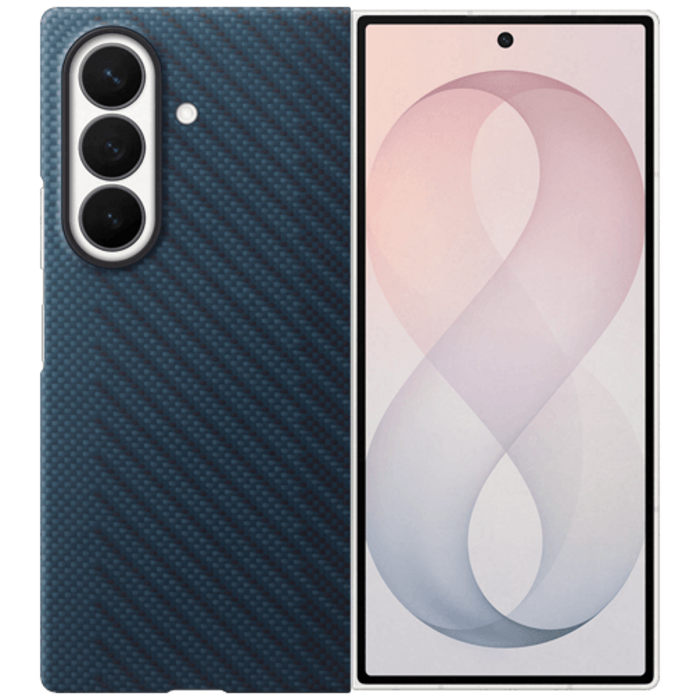Samsung Samsung Carbon Back Cover Blauw Magnetisch voor Galaxy Z Fold 8 Ultra