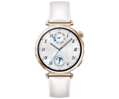 Huawei Huawei Watch GT 5 41mm Smartwatch Goud met Witte Leren Band