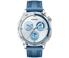 Huawei Huawei Watch GT 5 46mm Smartwatch - Zilver met Blauwe Textiel Band