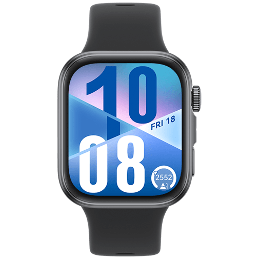 Huawei Huawei Watch Fit 4 Grijs met Zwarte Rubberen Band
