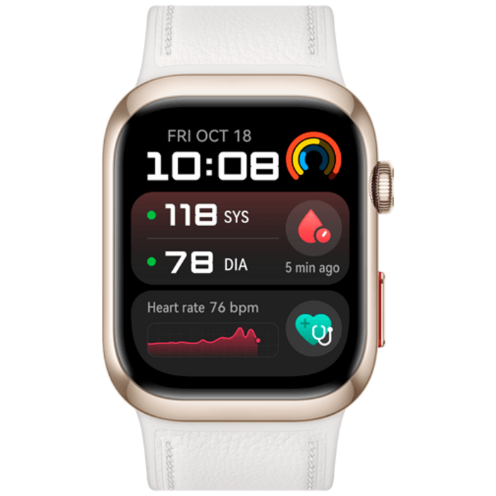 Huawei Huawei Watch D2 Goud met Witte Band - Smartwatch