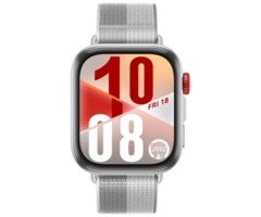 Huawei Huawei Watch Fit 4 Zilver - Grijze Nylon Band