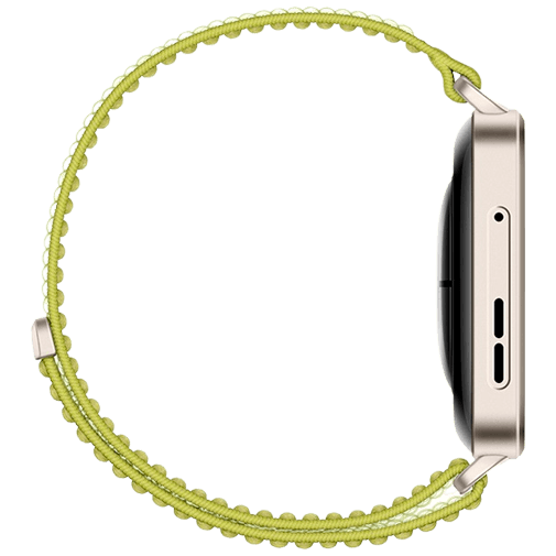 Huawei Huawei Watch Fit 4 Pro Goud - Met Groene Nylon Band