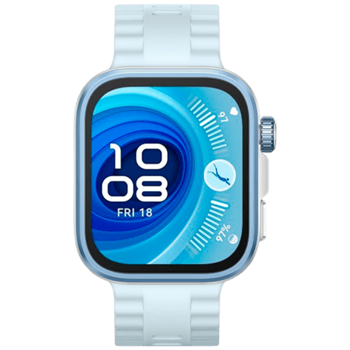 Huawei Huawei Watch Fit 4 Pro Zilver met Blauwe Rubberen Band
