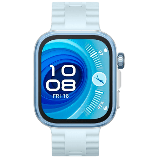 Huawei Huawei Watch Fit 4 Pro Zilver met Blauwe Rubberen Band