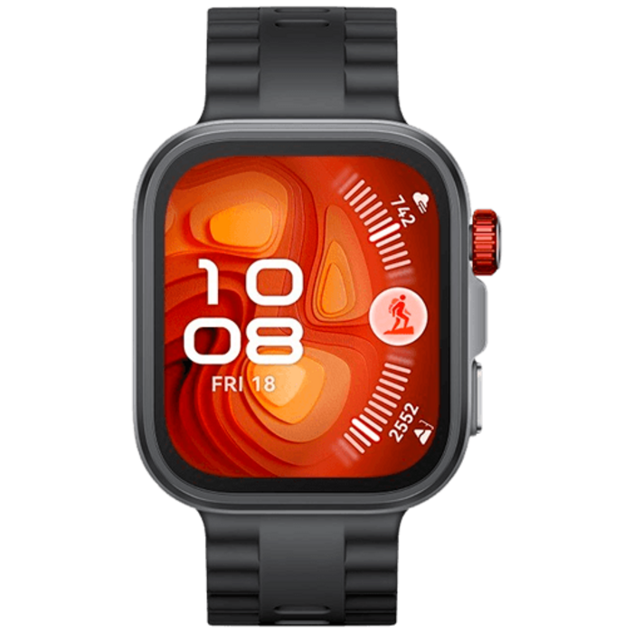 Huawei Huawei Watch Fit 4 Pro Smartwatch - Grijs (Zwarte Rubberen Band)