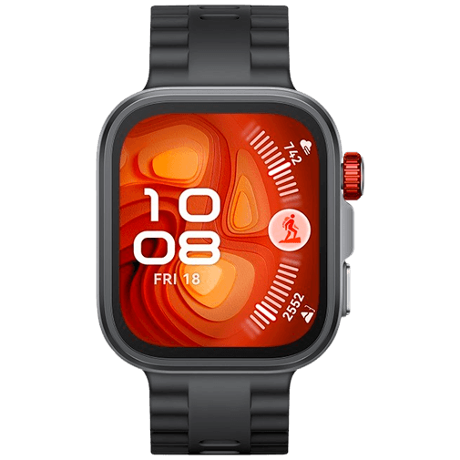 Huawei Huawei Watch Fit 4 Pro Smartwatch - Grijs (Zwarte Rubberen Band)