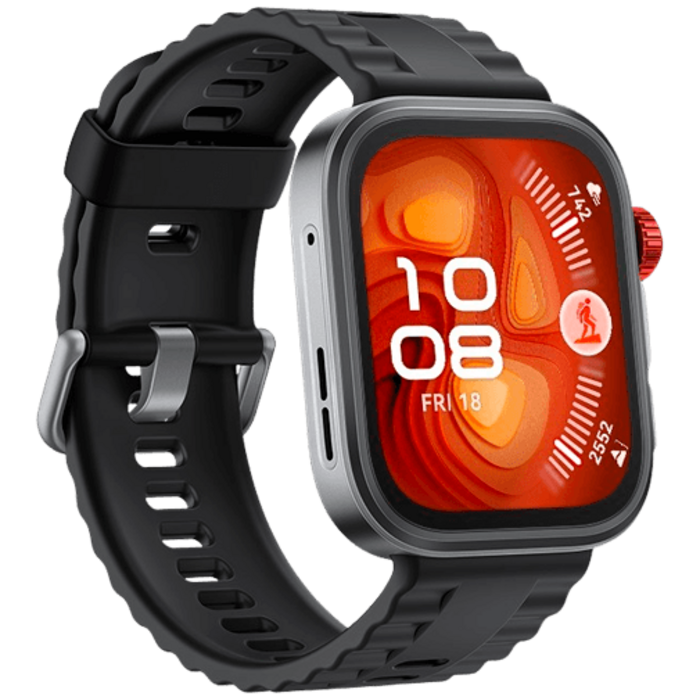 Huawei Huawei Watch Fit 4 Pro Smartwatch - Grijs (Zwarte Rubberen Band)