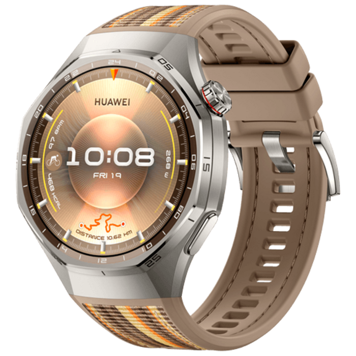 Huawei Huawei Watch GT 6 Pro 46mm Smartwatch - Zilver met Bruine Band
