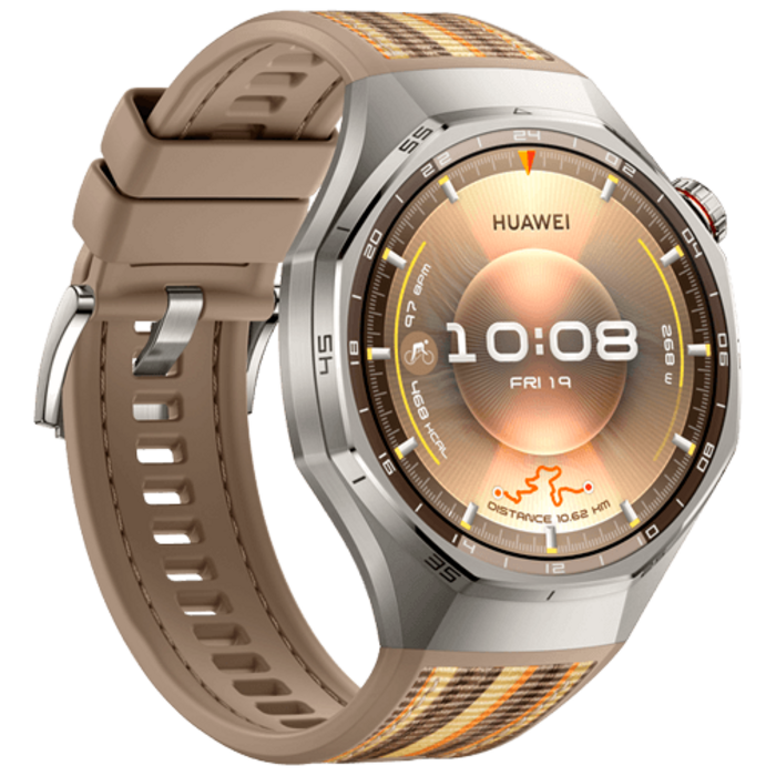 Huawei Huawei Watch GT 6 Pro 46mm Smartwatch - Zilver met Bruine Band