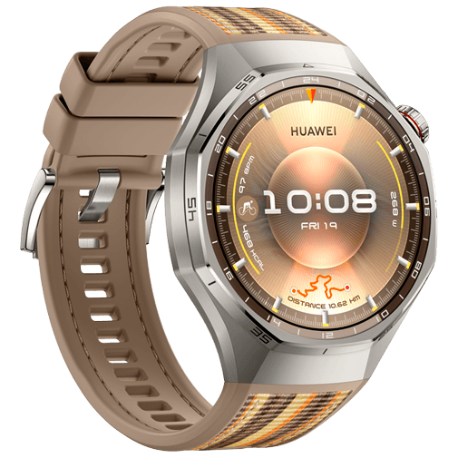 Huawei Huawei Watch GT 6 Pro 46mm Smartwatch - Zilver met Bruine Band
